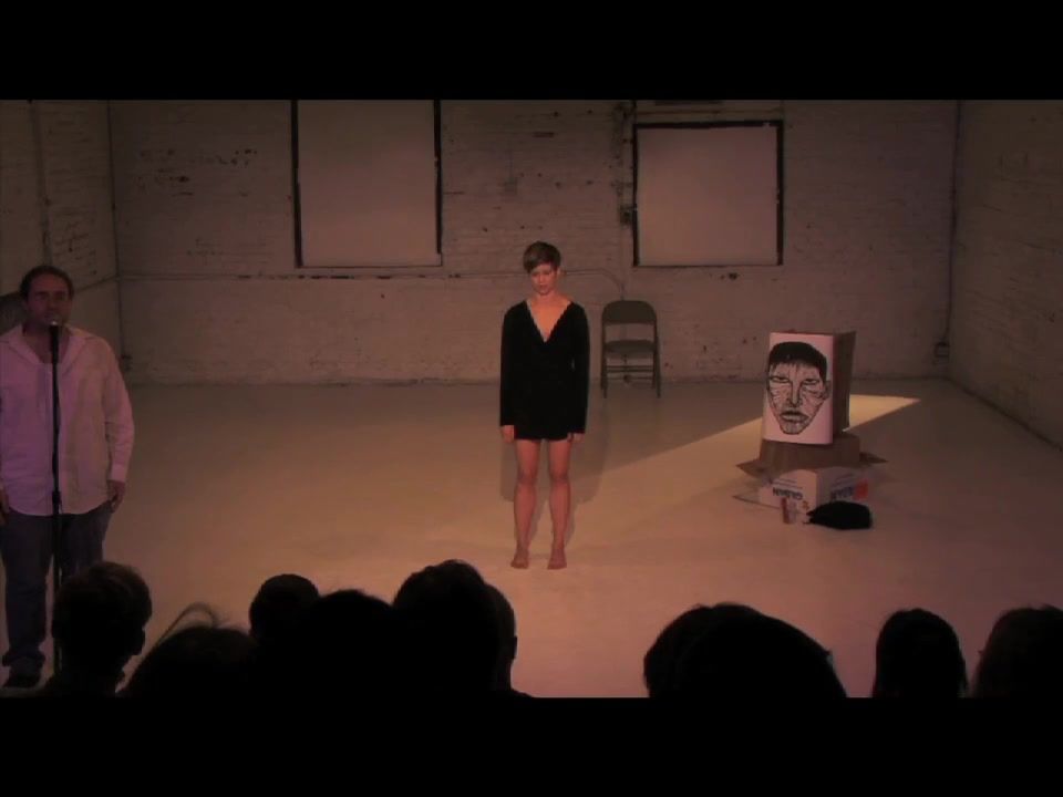 LoveHoney Rebecca Patek blowjob video of the "Naked on Stage" Art - 1