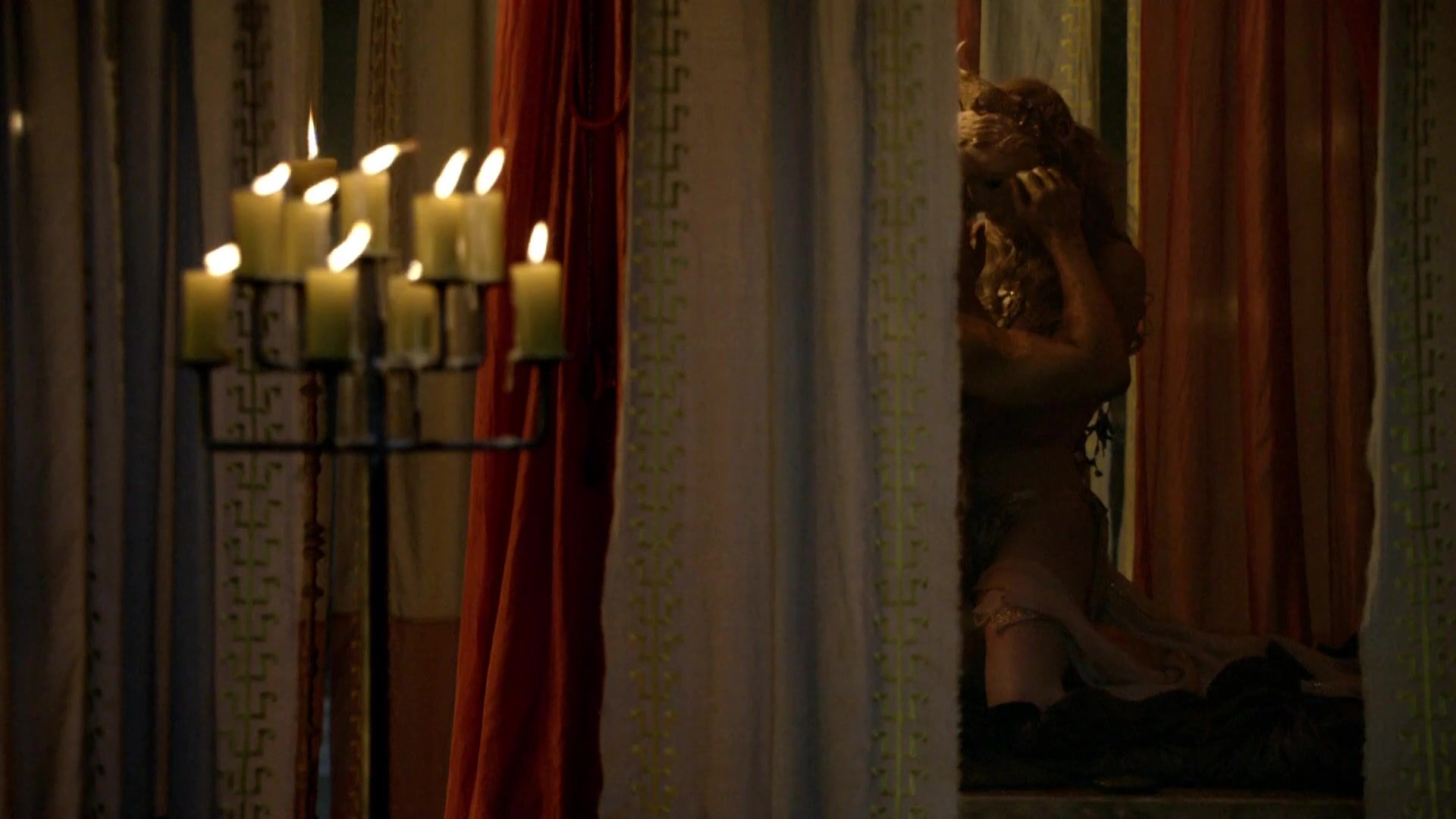 Swallowing Naked Viva Bianca - Spartacus Blood and Sand s01e09 (2010) Gag