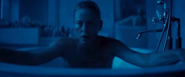 Tattoos Charlize Theron nude, Sofia Boutella nude – Atomic Blonde (2017) Belly - 1