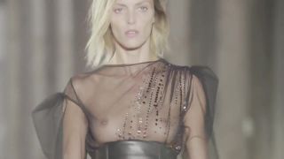 Hairy Naked Anja Rubik See Through - SAINT LAURENT - SS17 COLLECTION (September 2016) Step Mom