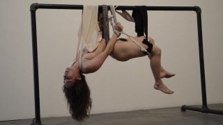 Wild Naked on Stage Art Performance - Katiana Suspendid Piercing