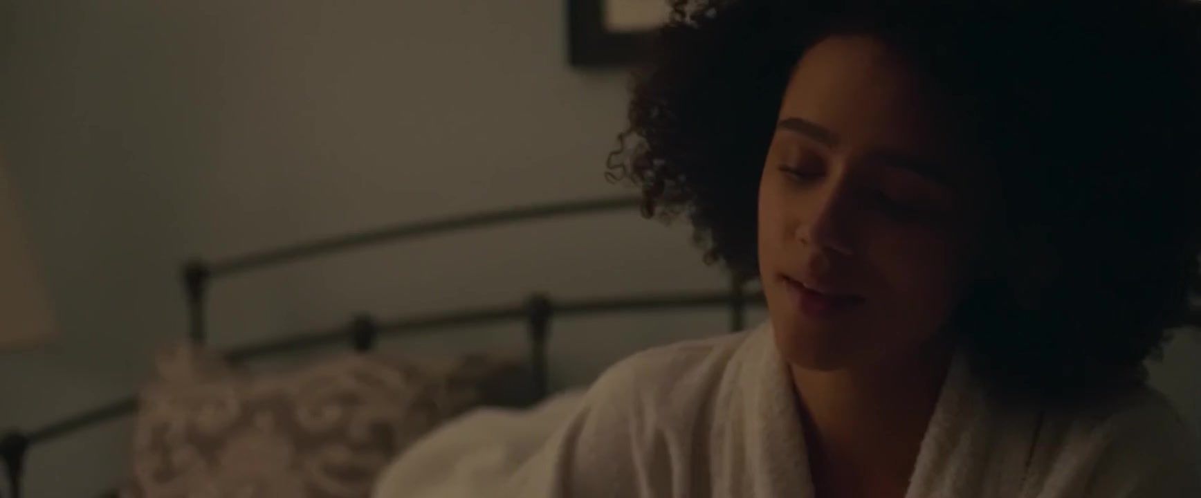 Adulter.Club Black Nathalie Emmanuel joins white co-star Britt Lower nude in Holly Slept Over (2020) Seduction