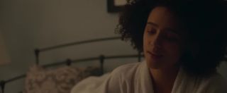 Adulter.Club Black Nathalie Emmanuel joins white co-star Britt Lower nude in Holly Slept Over (2020) Seduction