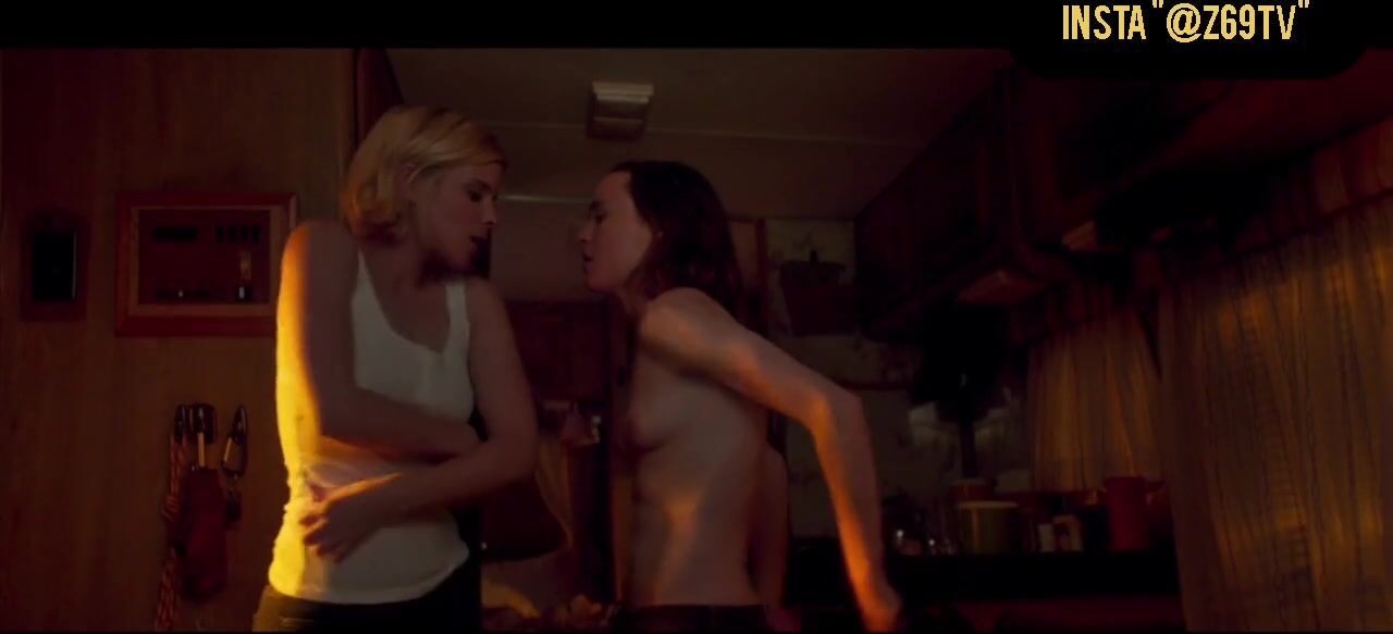3MOVS Kate Mara nude and Ellen Page are lesbians fooling around in drama movie sex excerpt Dick Sucking - 1