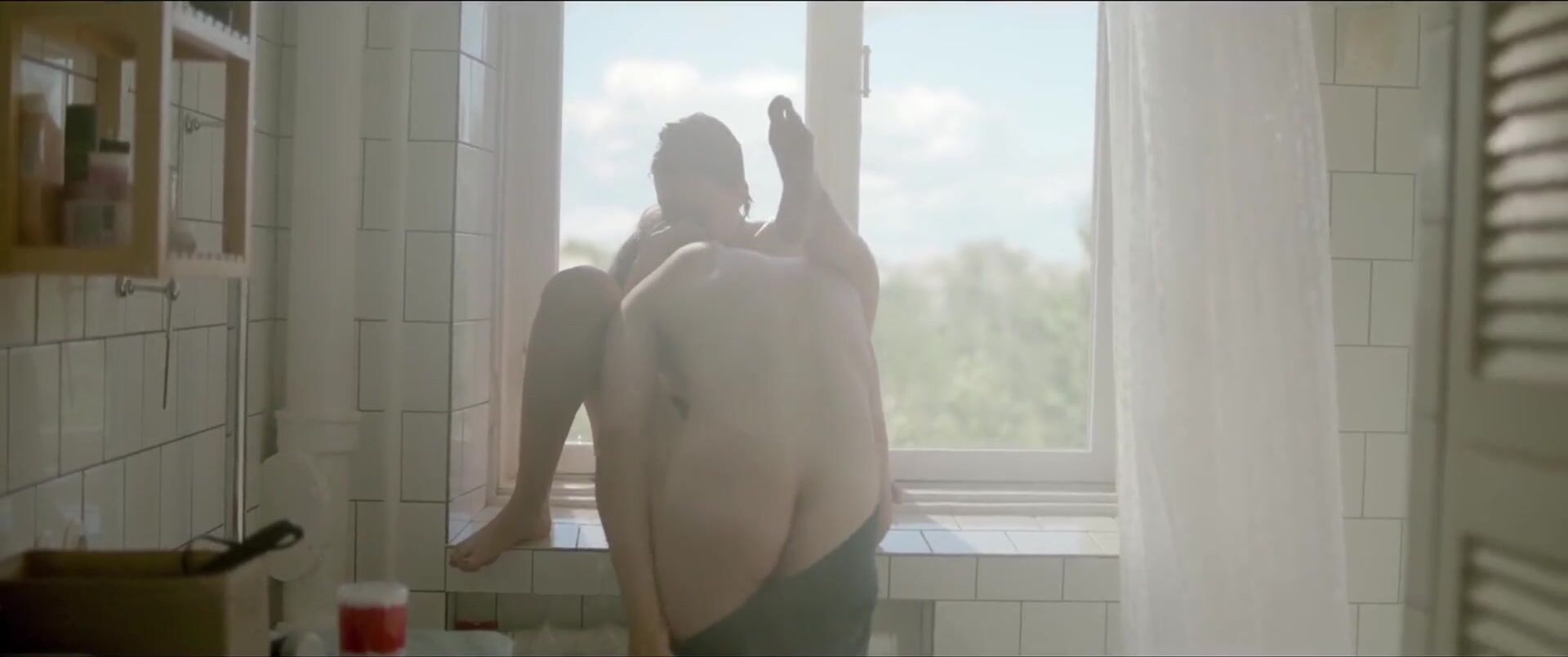 Naked Sluts Man finds girlfriend wet in shower and fucks her on the windowsill in Fidelity (2019) Hairypussy - 1