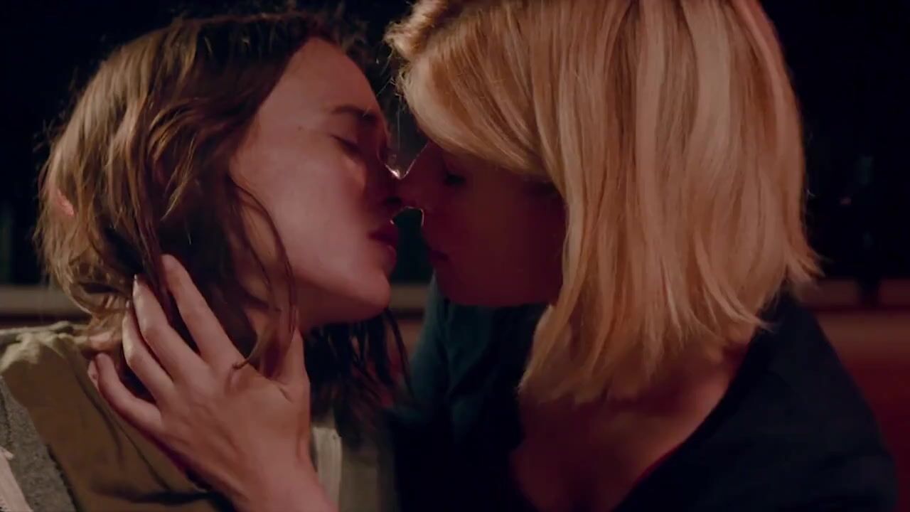 Exhibitionist Lesbian sex scenes of blonde Kate Mara and tiny Ellen Page from My Days of Mercy (2017) Hispanic - 1