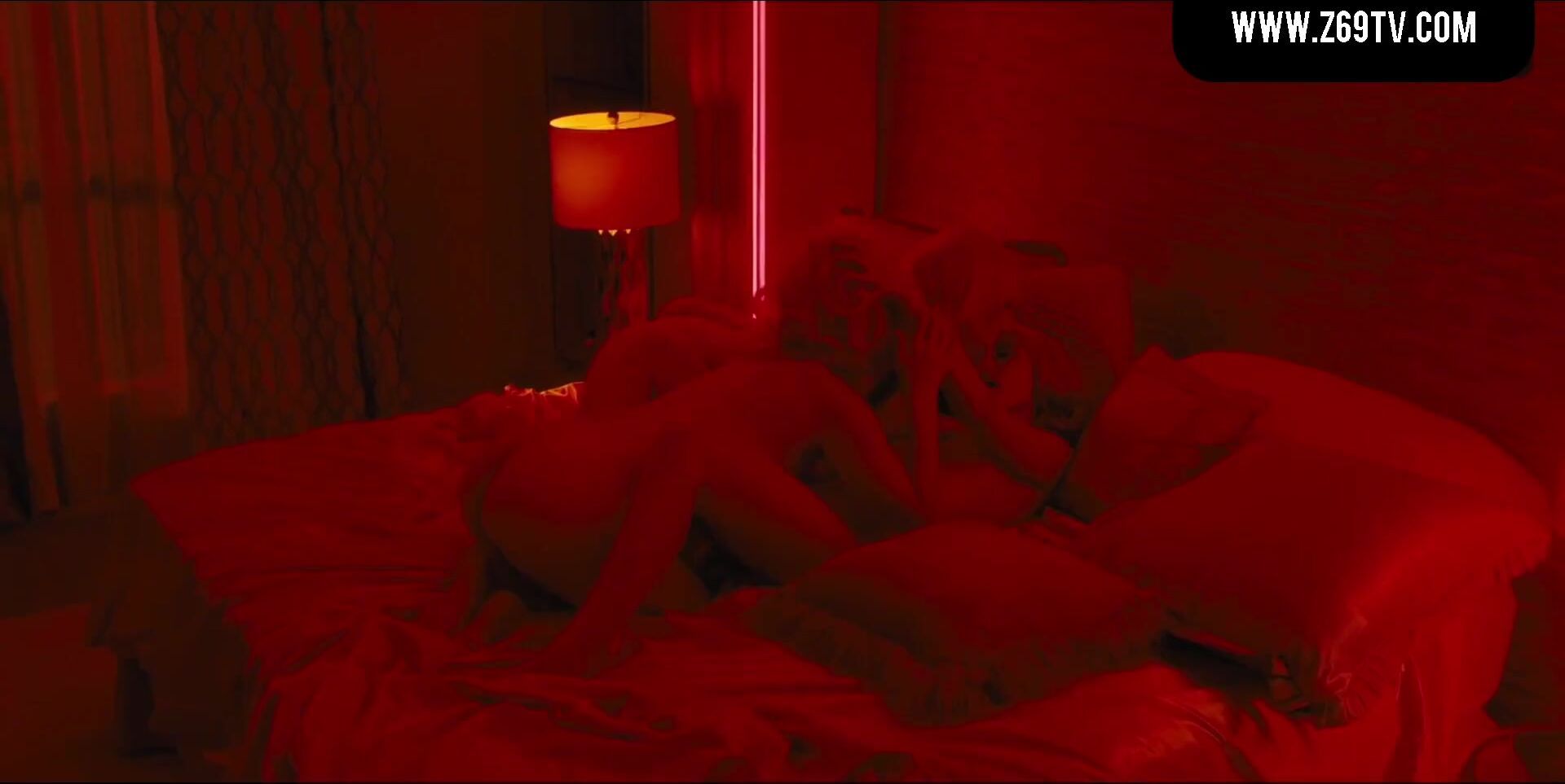 Cam Girl Jett from self-titled TV series watches three blondes having lesbian sex in bed Perverted