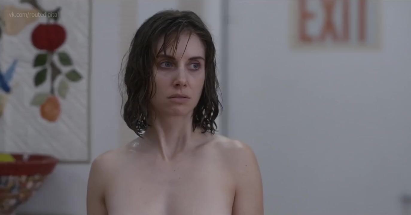 Cougar Alison Brie comes out of shower and ends up naked in store in Horse Girl (2020) Shecock - 1