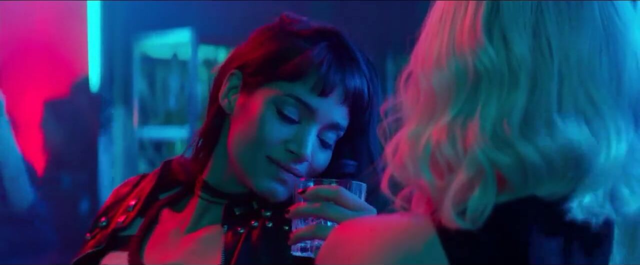 Sex Party Sofia Boutella and Charlize Theron in lesbian sex scene from Atomic Blonde (2017) Black Girl