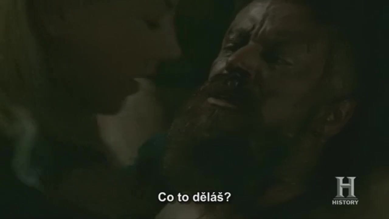 Pussylicking Katheryn Winnick from TV series Vikings gets on top of guy and rides him till she cums Sfm - 1