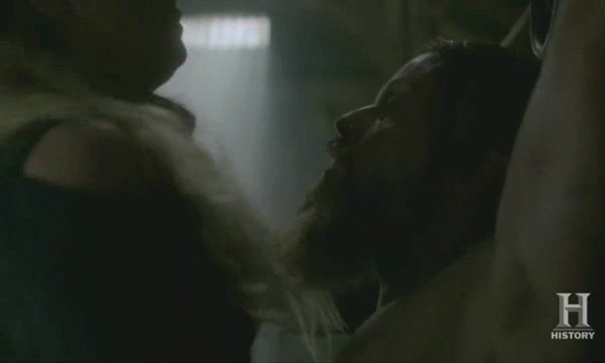 TheSuperficial Katheryn Winnick from TV series Vikings gets on top of guy and rides him till she cums Jerk Off - 1