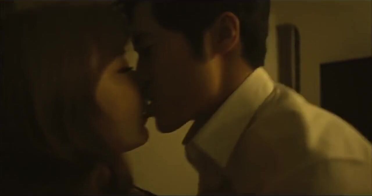 Glasses Korean movie scene of sex between beautiful Asian girl and lover in Asian erotic movie. Mallu - 1