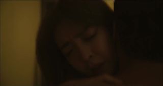 Sensual Korean movie scene of sex between beautiful Asian girl and lover in Asian erotic movie. Big Cock