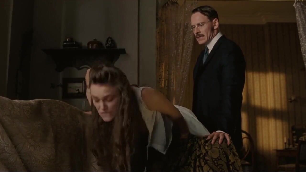 Goth Keira Knightley gets punished and scored in hot movie sex scenes from Dangerous Method Concha