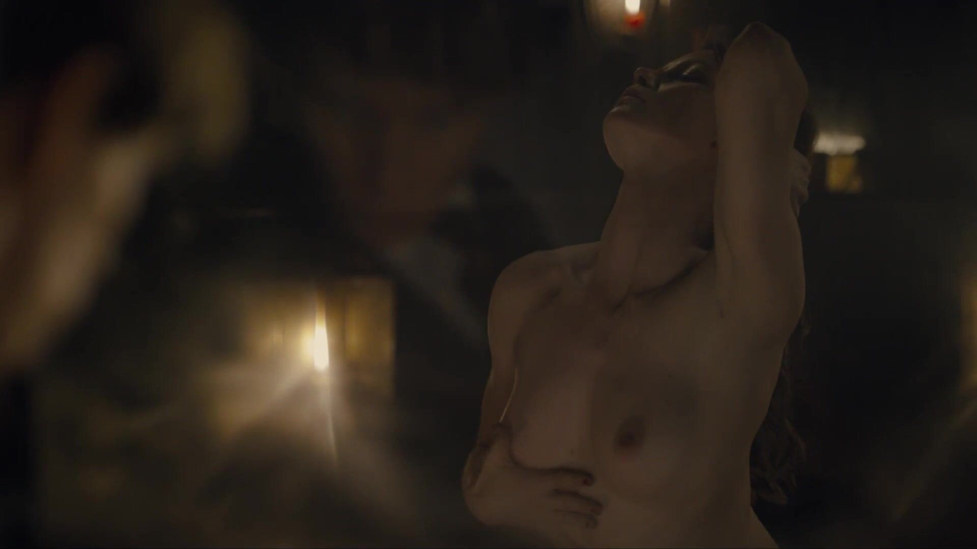 Erotica Director focuses on Sonya Cullingford's nice boobies showing them in The Danish Girl Farting