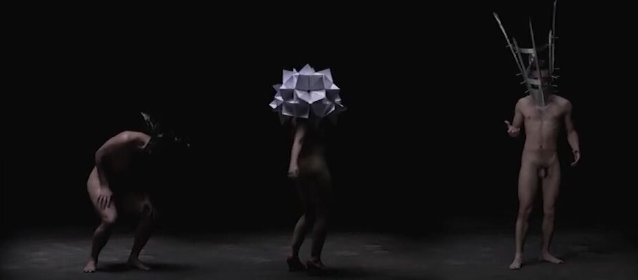 And Weird concept music video of naked girls and men with strange stuff on heads excites Moan - 2
