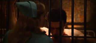 FUQ Alice Englert can't resist caged boy and goes jerking him off in TV series Ratched xBubies