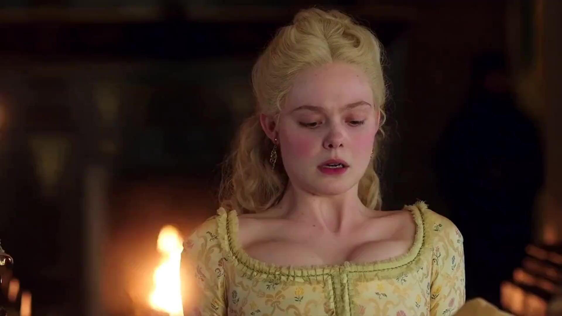 Putita Sexy Elle Fanning loves getting it on in oral and vaginal ways in the TV series The Great Spoon