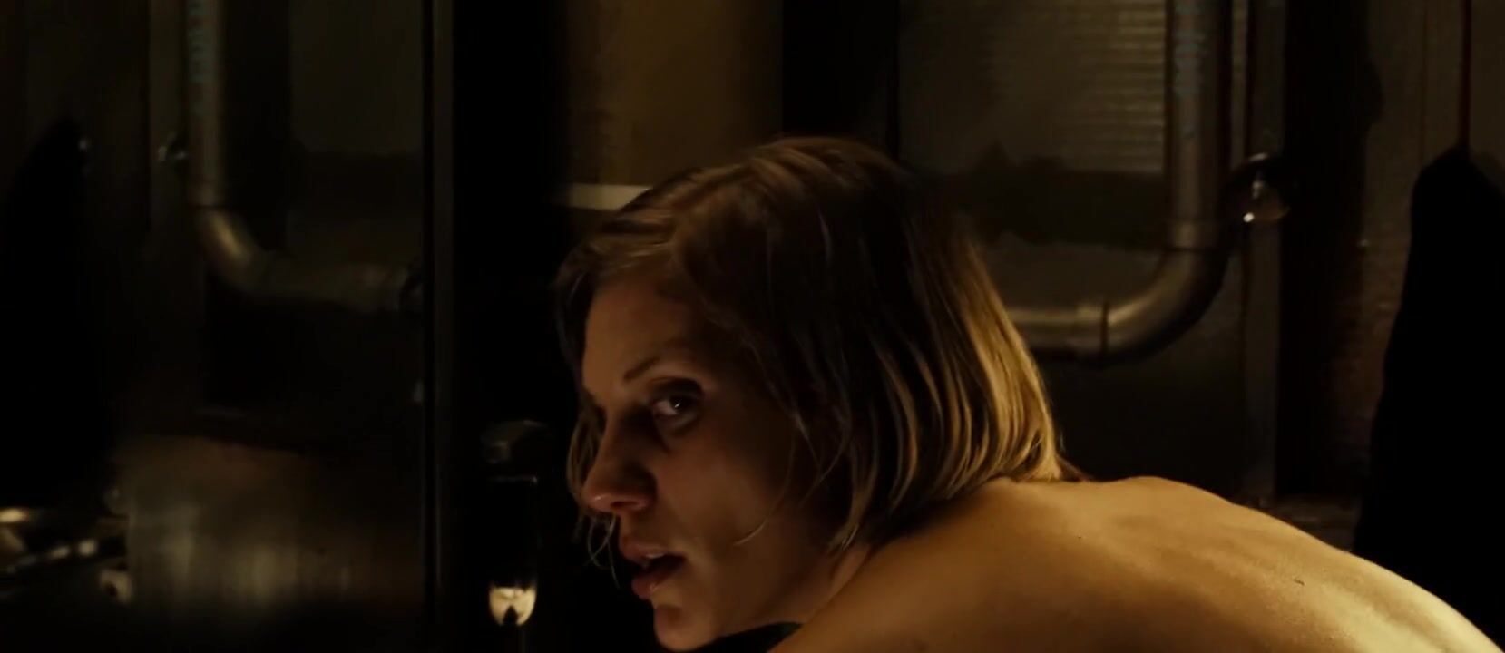 Real Orgasms Riddick tells story of Katee Sackhoff who takes clothes off and goes washing body (2013) Three Some - 1
