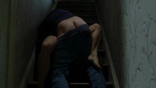 Group Sex Thoughtless MILF has something wet between legs that needs to be humped on stairs in Blind Safada