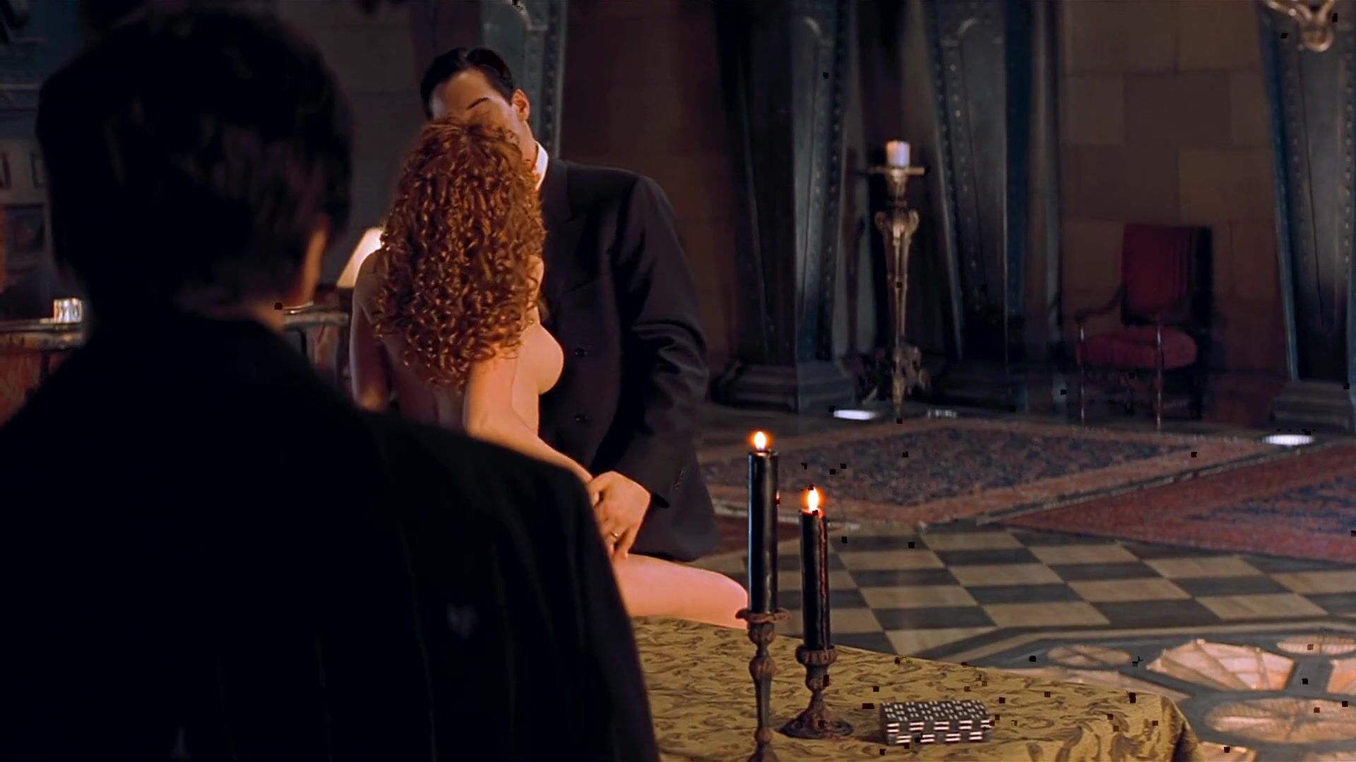 Facial Cumshot Redhead Connie Nielsen exposes body in celebs video scene from The Devil's Advocate Topless