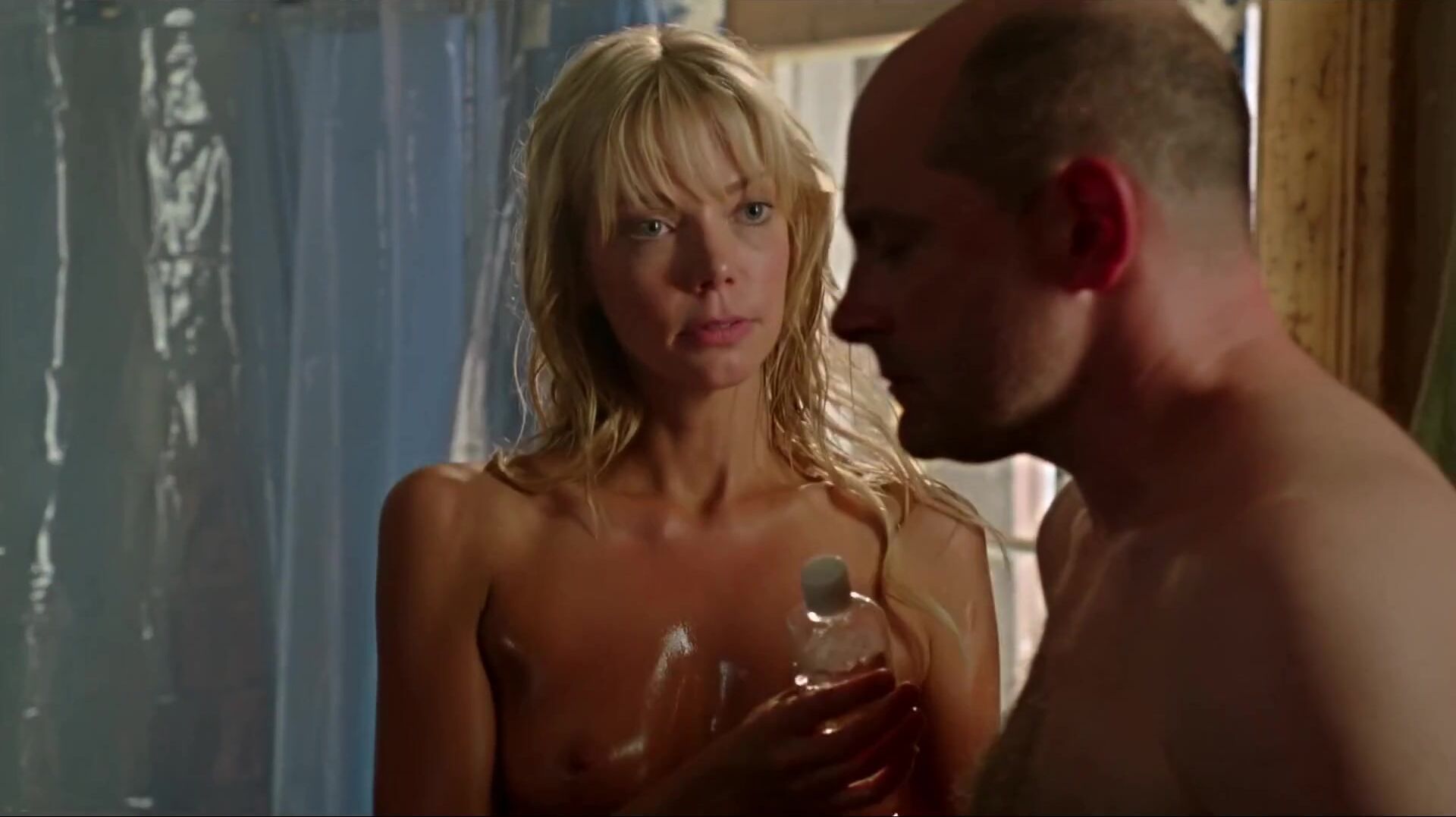 Rimming Bald man is too faithful to be carnal with Riki Lindhome in horror movie Hell Baby (2013) Sandy - 1