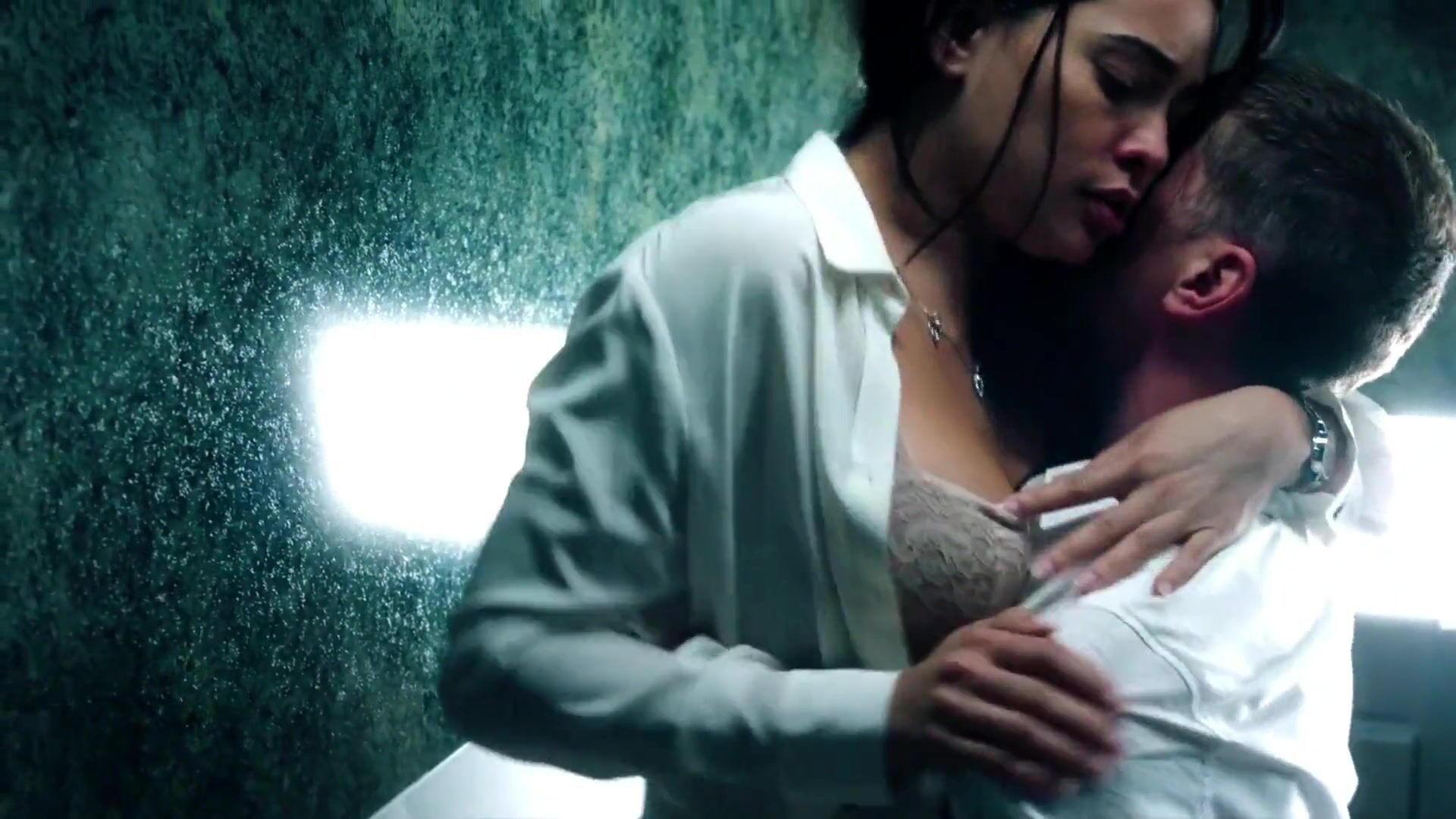 SexLikeReal Man entices Natalie Martinez and finally hooks up with her in elevator in Into the Dark Van - 1